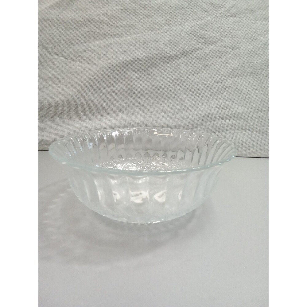 Glass Bowl 7" Etched Glass‎